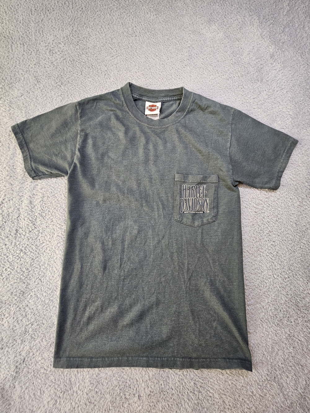 Harley-Davidson Men's Pocket Tee in Washed Gray